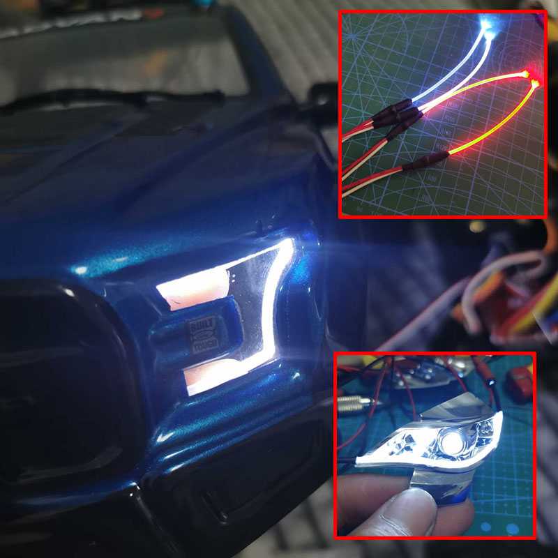 Drone Rc Bolide - 2 LED-dagrijverlichting Stroboscooplicht Gebogen naar believen