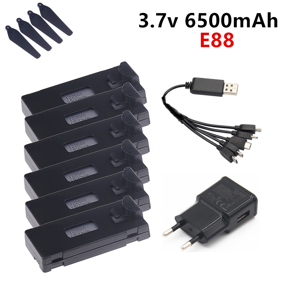 Rc Drone E88 - 3.7V 6500mAh Lipo Batterij Voor E88