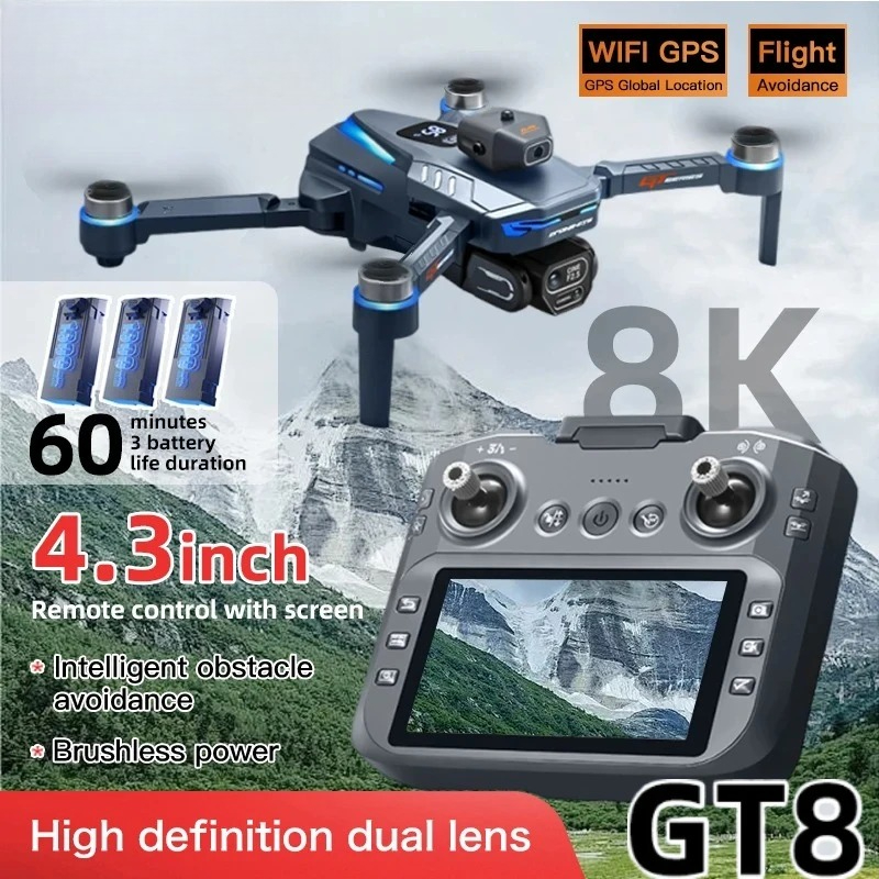 Drone App Rc Fpv - Originele GT8 Drone 8K Professionele Dubbele