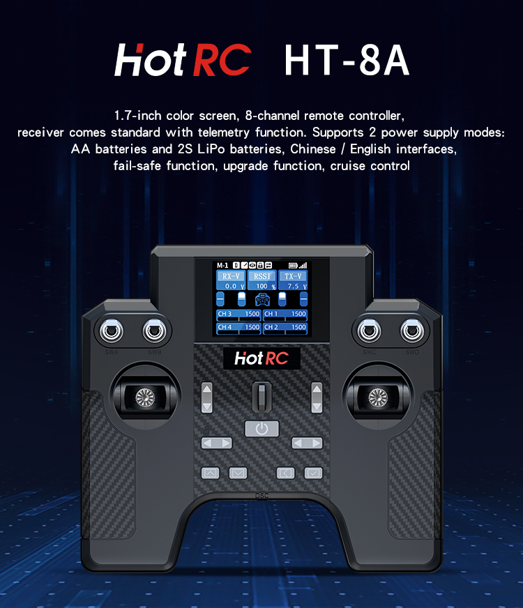 HotRC HT-8A 2.4G 8CH Zender HT - Drone Motor Rc Car recensie en prijs