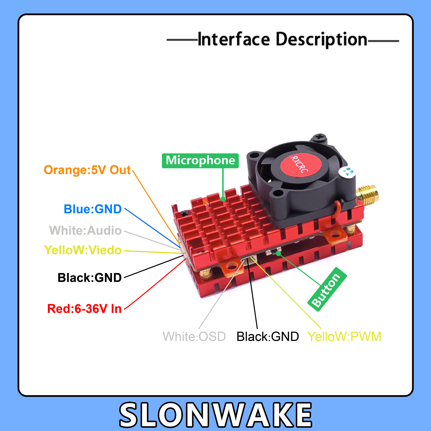 SLONWAKE 5.8G 2W VTX FPV 1800T - Drone Kf Rc recensie en prijs