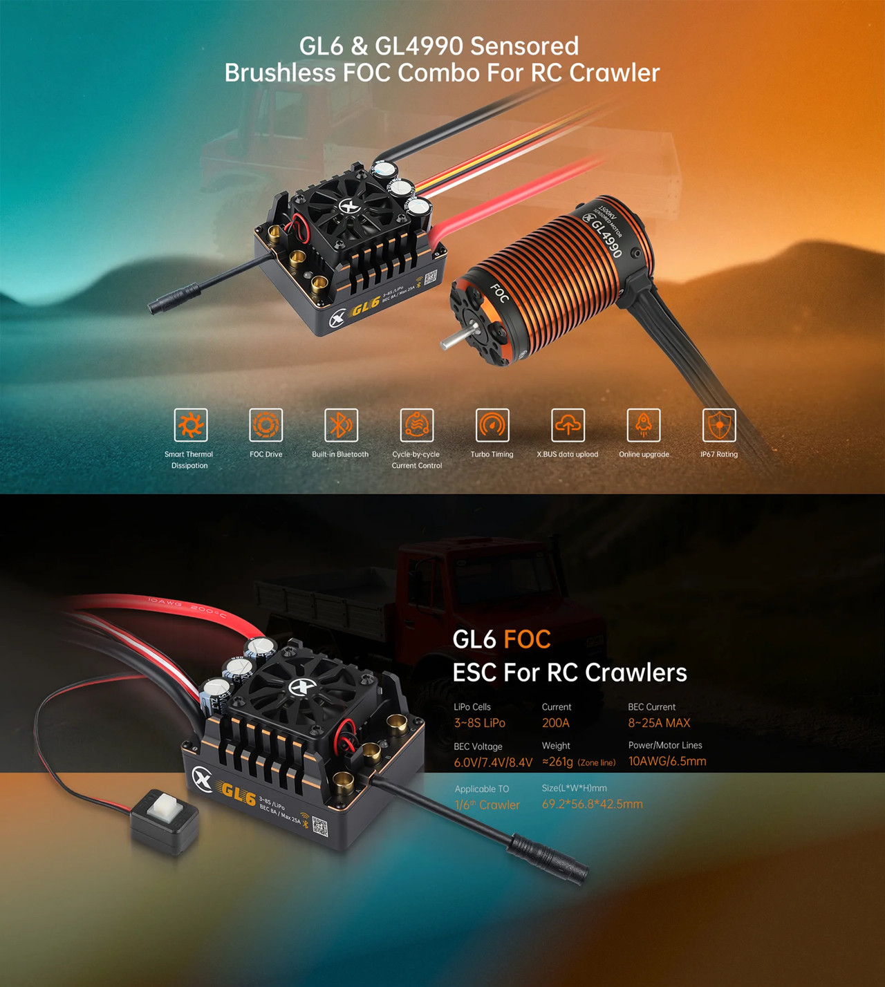 XC COMBO FOC CRAWLER BORSTELLO - Esc 4In1 Brushless recensie en prijs