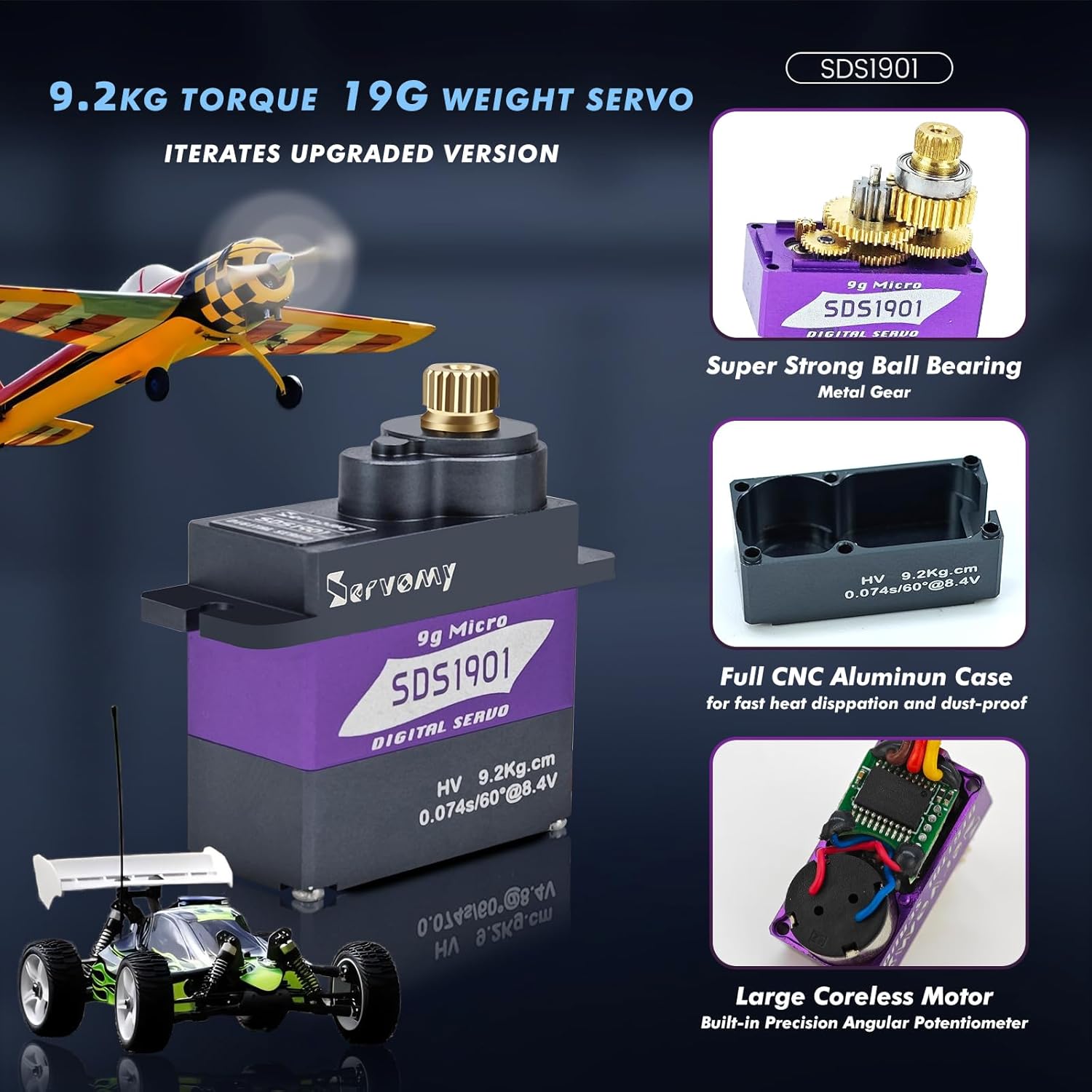 SERVOMY-SDS1901 Digitale 9G Mi - Drone And Car recensie en prijs